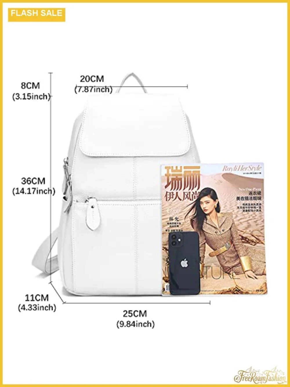 Genuine Leather Women's Backpack Daypack Travel Laptop Bag Full Grain Soft